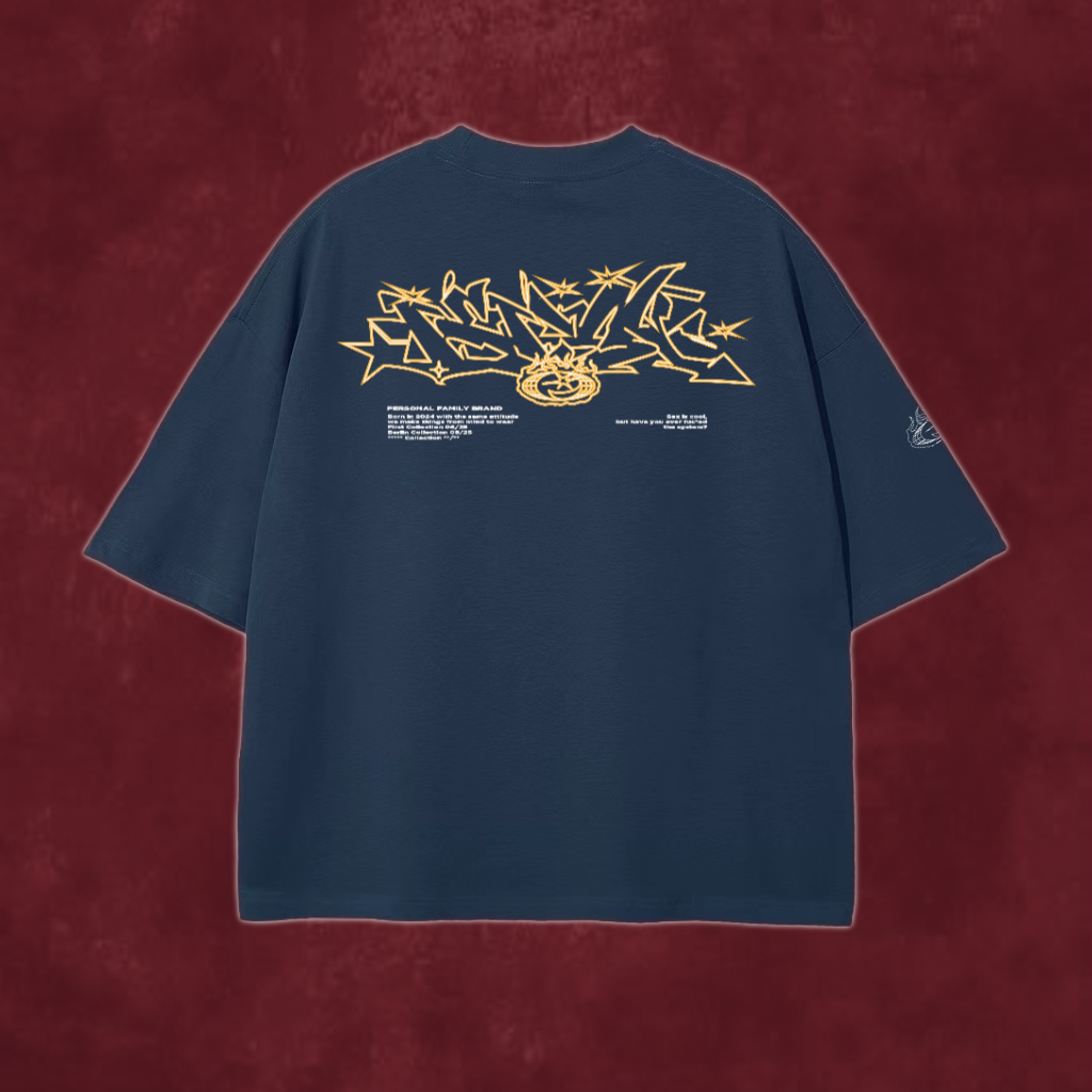 Rdam's Graffiti Bold Tee Midnight Blue